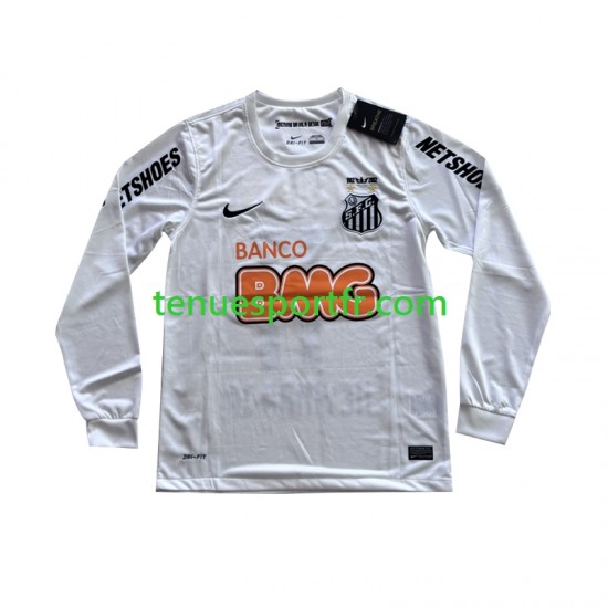 Homme Maillot Retro Domicile Santos FC Neymar JR 11 2011-2012 à Manches Longues