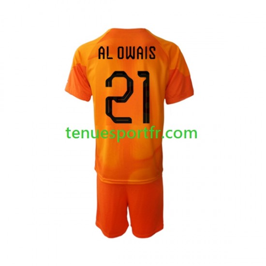 Kit Enfant Maillot Extérieur Arabie saoudite Gardien Mohammed Al-Owais 21 World Cup 2022 à Manches Courtes