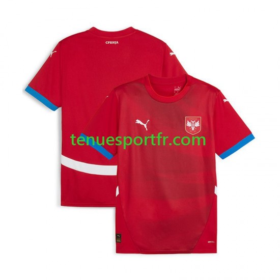 Homme Maillot Domicile Serbie Euro 2024 Rouge à Manches Courtes