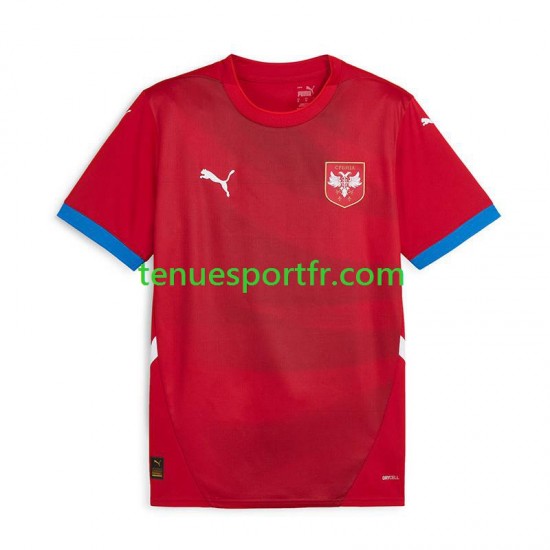 Homme Maillot Domicile Serbie Euro 2024 Rouge à Manches Courtes