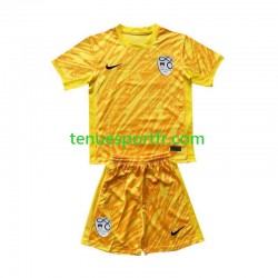 Kit Enfant Maillot Domicile Slovénie Gardien Euro 2024 Jaune à Manches Courtes