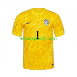 Homme Maillot Domicile Slovénie Gardien Jan Oblak 1 Euro 2024 Jaune à Manches Courtes