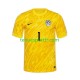 Homme Maillot Domicile Slovénie Gardien Jan Oblak 1 Euro 2024 Jaune à Manches Courtes