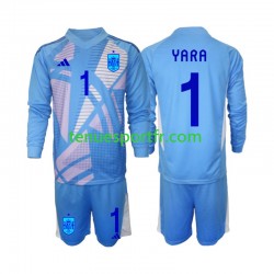 Kit Enfant Maillot Domicile Espagne Gardien David Raya 1 Euro 2024 à Manches Longues