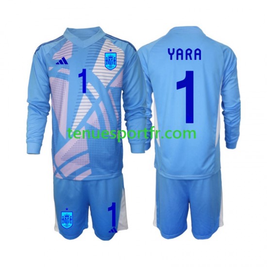 Kit Enfant Maillot Domicile Espagne Gardien David Raya 1 Euro 2024 à Manches Longues