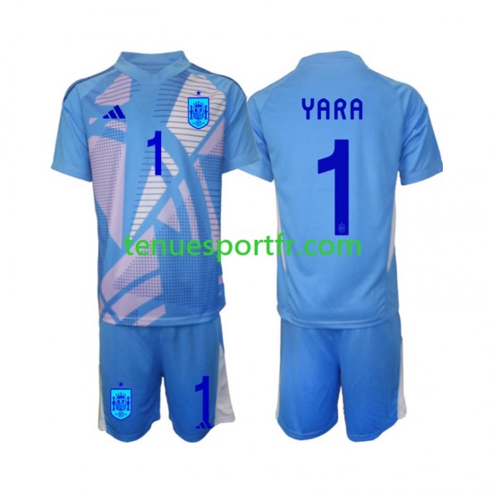 Kit Enfant Maillot Domicile Espagne Gardien David Raya 1 Euro 2024 à Manches Courtes