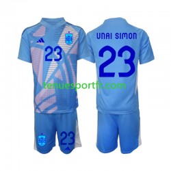 Kit Enfant Maillot Domicile Espagne Gardien Unai Simon 23 Euro 2024 à Manches Courtes