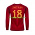 Homme Maillot Domicile Espagne JORDI ALBA 18 World Cup 2022 à Manches Longues
