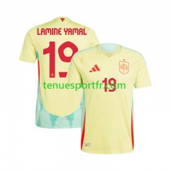Homme Maillot Extérieur Espagne LAMINE YAMAL 19 Euro 2024 à Manches Courtes