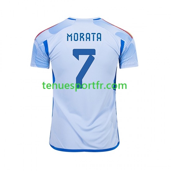 Homme Maillot Extérieur Espagne MORATA 7 World Cup 2022 à Manches Courtes