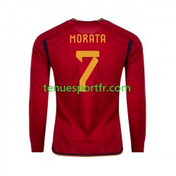 Homme Maillot Domicile Espagne MORATA 7 World Cup 2022 à Manches Longues
