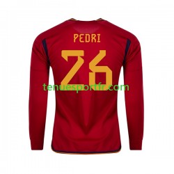 Homme Maillot Domicile Espagne PEDRI 26 World Cup 2022 à Manches Longues