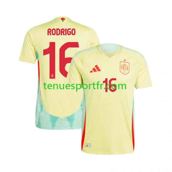 Homme Maillot Extérieur Espagne RODRIGO 16 Euro 2024 à Manches Courtes