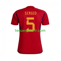 Homme Maillot Domicile Espagne SERGIO BUSQUETS 5 World Cup 2022 à Manches Courtes
