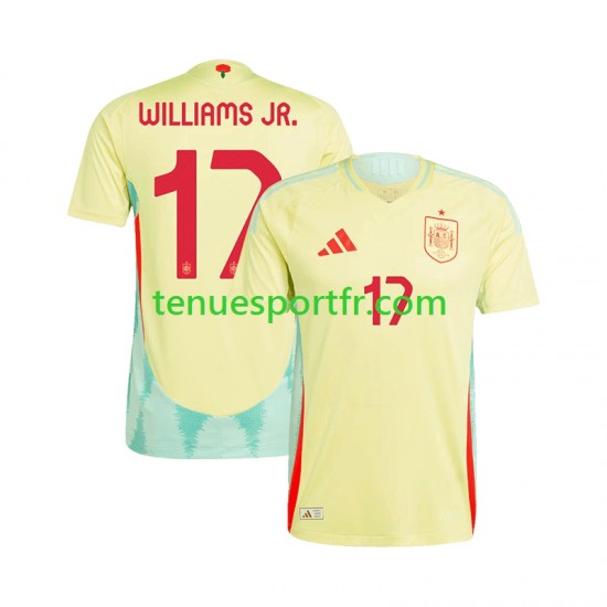 Homme Maillot Extérieur Espagne WILLIAMS JR 17 Euro 2024 à Manches Courtes