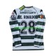 Homme Maillot Retro Domicile Sporting CP Cristiano Ronaldo 28 2001 2003 à Manches Longues