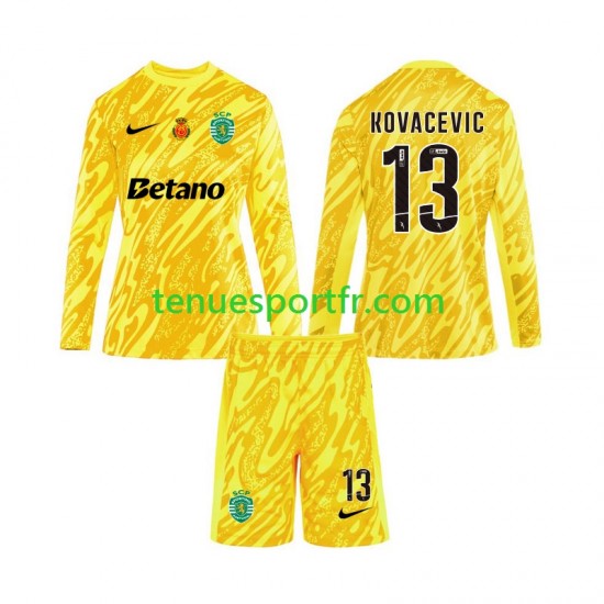 Kit Enfant Maillot Troisième Sporting CP Gardien Kovacevic 13 2024-2025 à Manches Longues