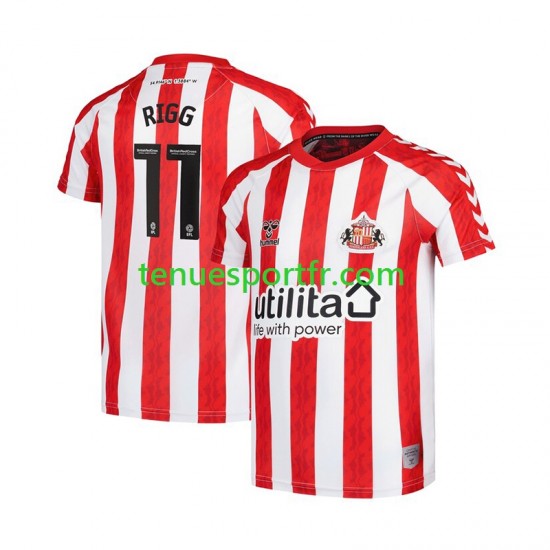 Homme Maillot Domicile Sunderland Chris Rigg 11 2024-2025 à Manches Courtes