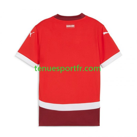 Homme Maillot Domicile Suisse Euro 2024 Rouge à Manches Courtes
