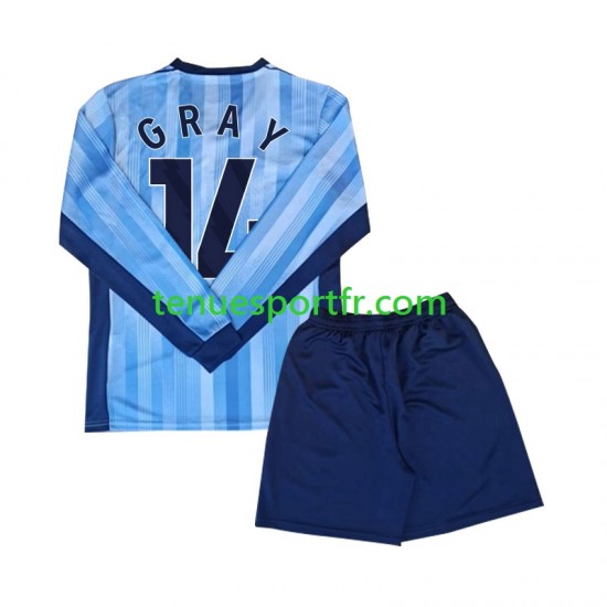 Kit Enfant Maillot Extérieur Tottenham Spurs Gray 14 2024-2025 à Manches Longues