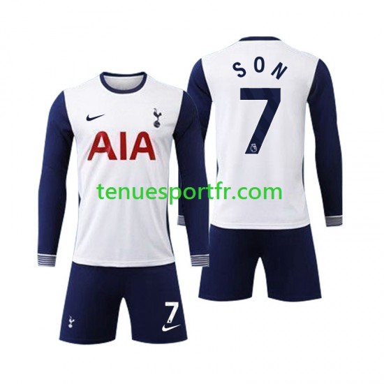 Kit Enfant Maillot Domicile Tottenham Spurs Son 7 2024-2025 à Manches Longues