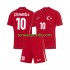 Kit Enfant Maillot Extérieur Turquie Hakan Calhanoglu 10 Euro 2024 à Manches Courtes