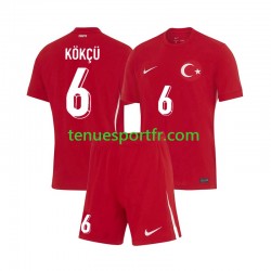 Kit Enfant Maillot Extérieur Turquie Orkun Kokcu 6 Euro 2024 à Manches Courtes