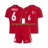 Kit Enfant Maillot Extérieur Turquie Orkun Kokcu 6 Euro 2024 à Manches Courtes