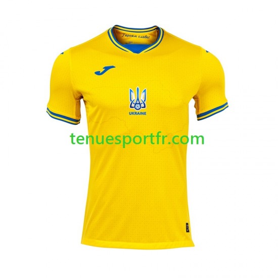 Homme Maillot Domicile Ukraine Euro 2024 à Manches Courtes
