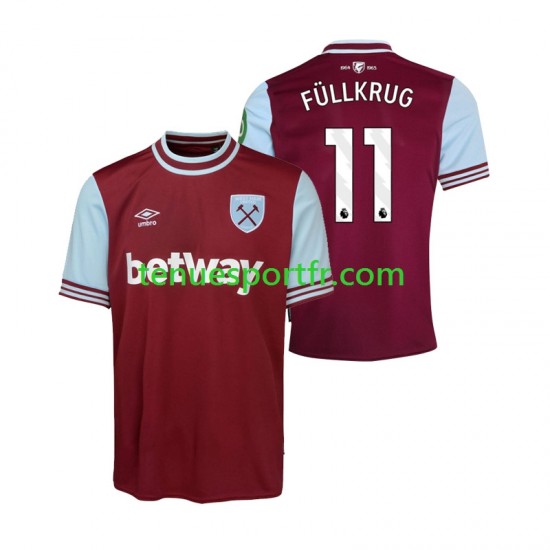 Homme Maillot Domicile West Ham United FULLKRUG 11 2024-2025 à Manches Courtes