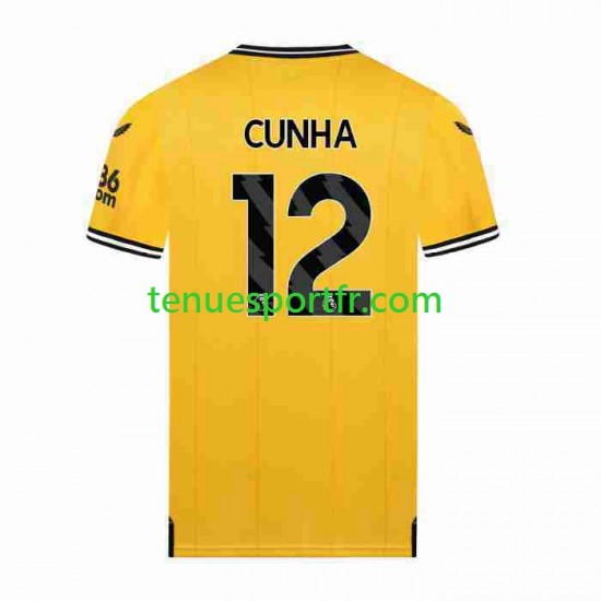 Homme Maillot Domicile Wolverhampton Wanderers CUNHA 12 2023-2024 à Manches Courtes