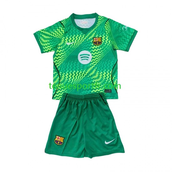Kit Enfant Maillot Domicile FC Barcelone Gardien 2026-2027 à Manches Courtes