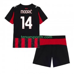 Kit Enfant Maillot Domicile AC Milan Luca Modric 14 2025-2026 à Manches Courtes