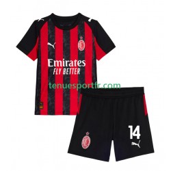 Kit Enfant Maillot Domicile AC Milan Luca Modric 14 2025-2026 à Manches Courtes