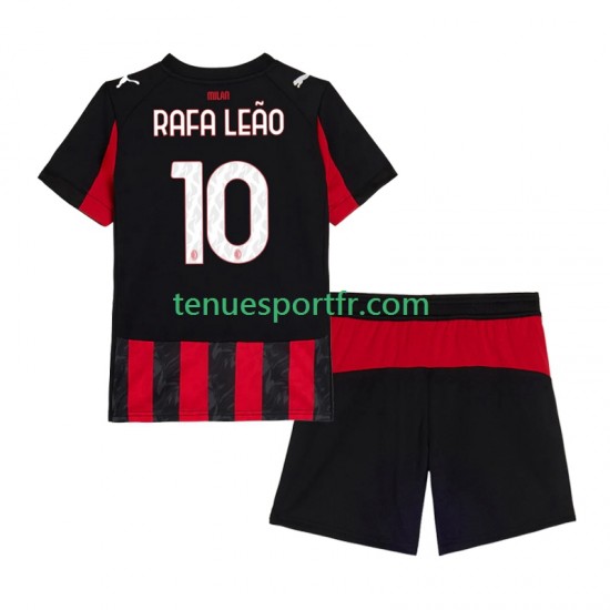 Kit Enfant Maillot Domicile AC Milan Rafael Leao 10 2025-2026 à Manches Courtes