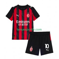 Kit Enfant Maillot Domicile AC Milan Rafael Leao 10 2025-2026 à Manches Courtes