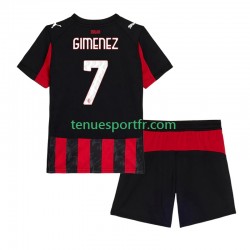 Kit Enfant Maillot Domicile AC Milan Santiago Gimenez 7 2025-2026 à Manches Courtes