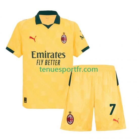 Kit Enfant Maillot Troisième AC Milan Santiago Gimenez 7 2025-2026 à Manches Courtes