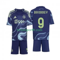 Kit Enfant Maillot Extérieur Ajax Amsterdam Brian Brobbey 9 2025-2026 à Manches Courtes