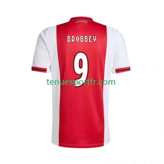 Homme Maillot Domicile Ajax Amsterdam Brian Brobbey 9 2025-2026 à Manches Courtes