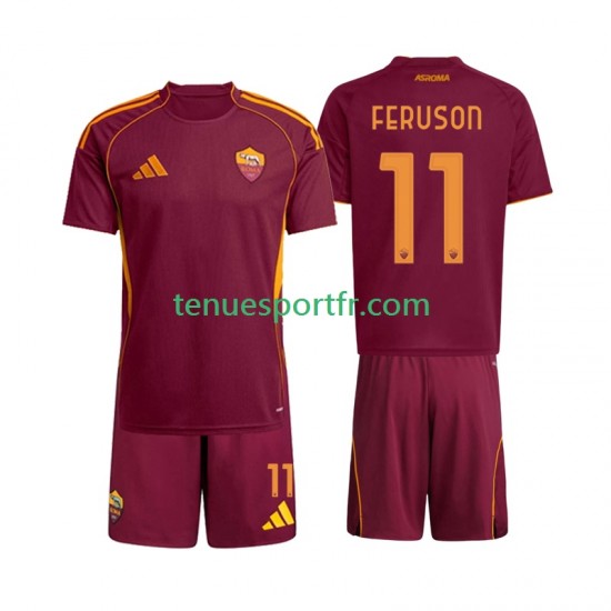 Kit Enfant Maillot Domicile AS Rome Evan Ferguson 11 2025-2026 à Manches Courtes