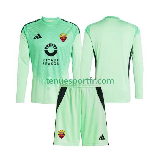 Kit Enfant Maillot Extérieur Quatrième AS Rome Gardien 2025-2026 à Manches Longues