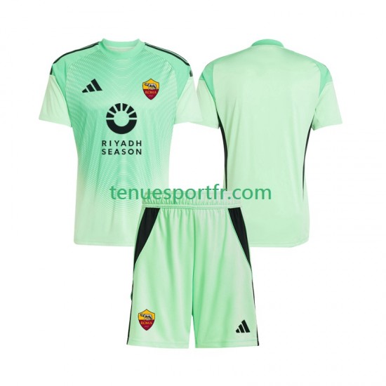 Kit Enfant Maillot Extérieur Quatrième AS Rome Gardien 2025-2026 à Manches Courtes