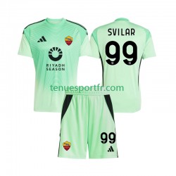 Kit Enfant Maillot Extérieur Quatrième AS Rome Gardien Mile Svilar 99 2025-2026 à Manches Courtes
