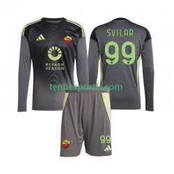Kit Enfant Maillot Domicile AS Rome Gardien Mile Svilar 99 2025-2026 à Manches Longues