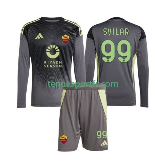 Kit Enfant Maillot Domicile AS Rome Gardien Mile Svilar 99 2025-2026 à Manches Longues
