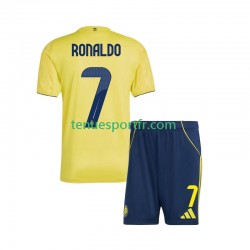 Kit Enfant Maillot Domicile Al Nassr Cristiano Ronaldo 7 2025-2026 à Manches Courtes