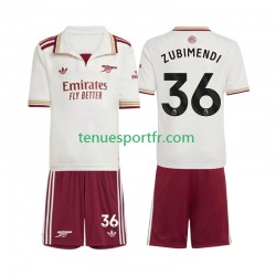 Kit Enfant Maillot Troisième Arsenal Martin Zubimendi 36 2025-2026 à Manches Courtes