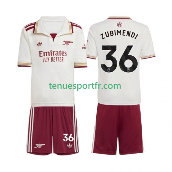 Kit Enfant Maillot Troisième Arsenal Martin Zubimendi 36 2025-2026 à Manches Courtes