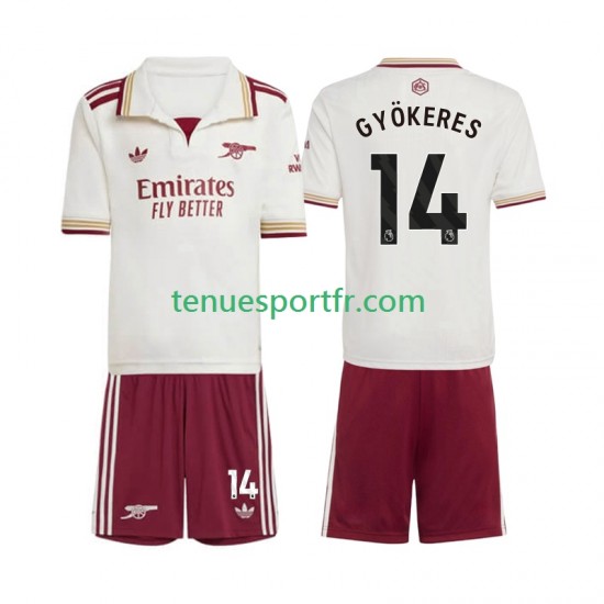 Kit Enfant Maillot Troisième Arsenal Viktor Gyokeres 14 2025-2026 à Manches Courtes